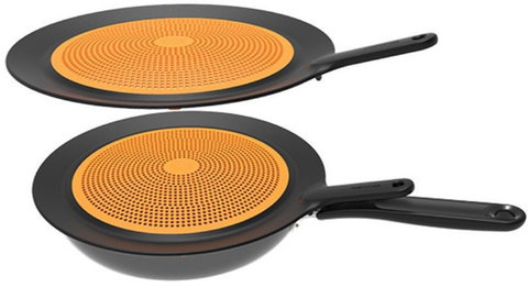 Крышка Fiskars Functional Form 1027305 d=30см крыш.оранжевый руч.черная