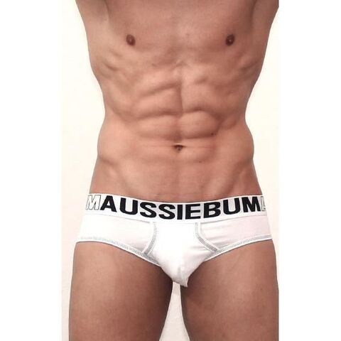 Мужские трусы брифы Aussiebum белые AB00308