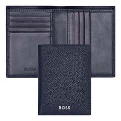 Визитница складная кожаная HB Classic Grained Navy