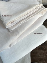 Отрез 1,55м Лен крэш костюмный 100%, Кремовый