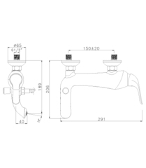 Смеситель для ванны с монолитным изливом LEMARK SWAN – LM5402BG