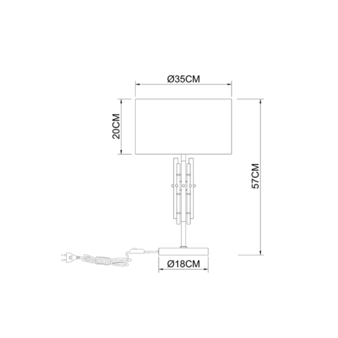 Настольная лампа Arte Lamp TAYGETA A4097LT-1CC