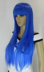 Cosplay Wigs Long Straight Blue