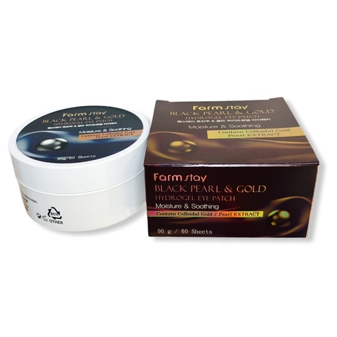 FarmStay Black Pearl & Gold Hydrogel Eye Patch, 90g