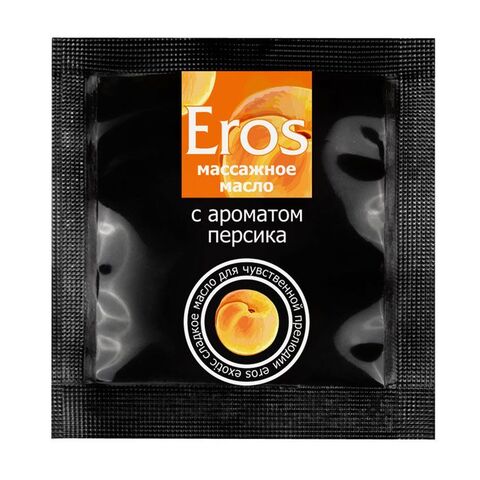 Саше массажного масла Eros exotic с ароматом персика - 4 гр. - Биоритм Одноразовая упаковка LB-13008t