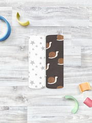 Сет из 2х пелёнок Mjölk Улитки/Звёзды