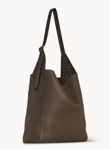 Кожаная сумка THE ROW Blake Hobo коричневая