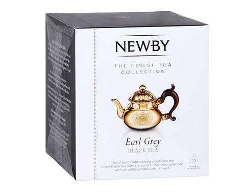 Чай черный в пирамидках Newby Earl grey, 15 пак/уп