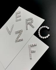 31687- Подвеска буква Z из серебра с цирконами бриллиантовой огранки