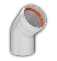 Отвод дымохода D80 угол 45° M/F (мама/папа)