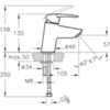 Смеситель для раковины однорычажный Vitra Dynamic S A40950EXP