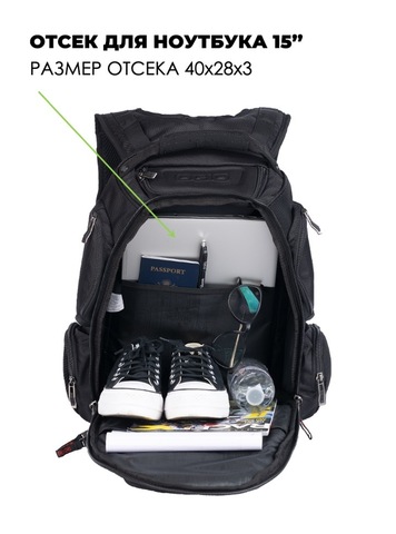 Картинка рюкзак городской Ogio Rev Black - 4