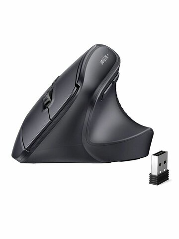 Беспроводная вертикальная мышка  UGREEN M571P (65042) Wireless Vertical Mouse 2.4GHz & Bluetooth, черный