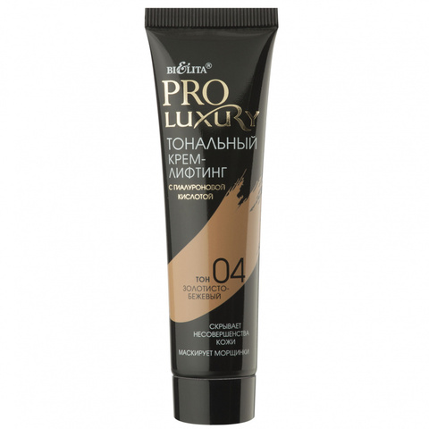 Белита PROLUXURY Крем-лифтинг тональный с гиалур.кислотой т.4 золотисто-бежевый 30мл