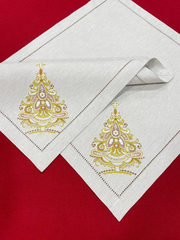 Новогодняя салфетка с вышивкой