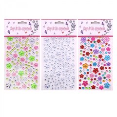 
          Наклейки-стразы Alingar, акриловые, "Цветочки", стразы-цветочки крупные и средние, пакет с европодвесом