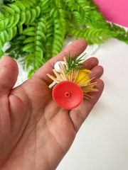 Цыплята пасхальные, декоративные, пушистые, 6 см на ветке, набор 4 шт.