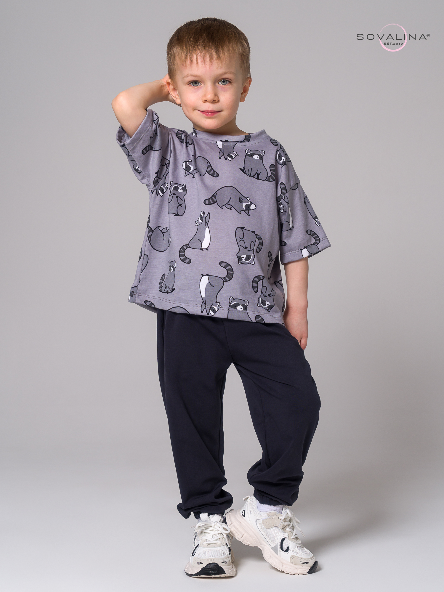 Костюм Daily men енотики серые-антрацит