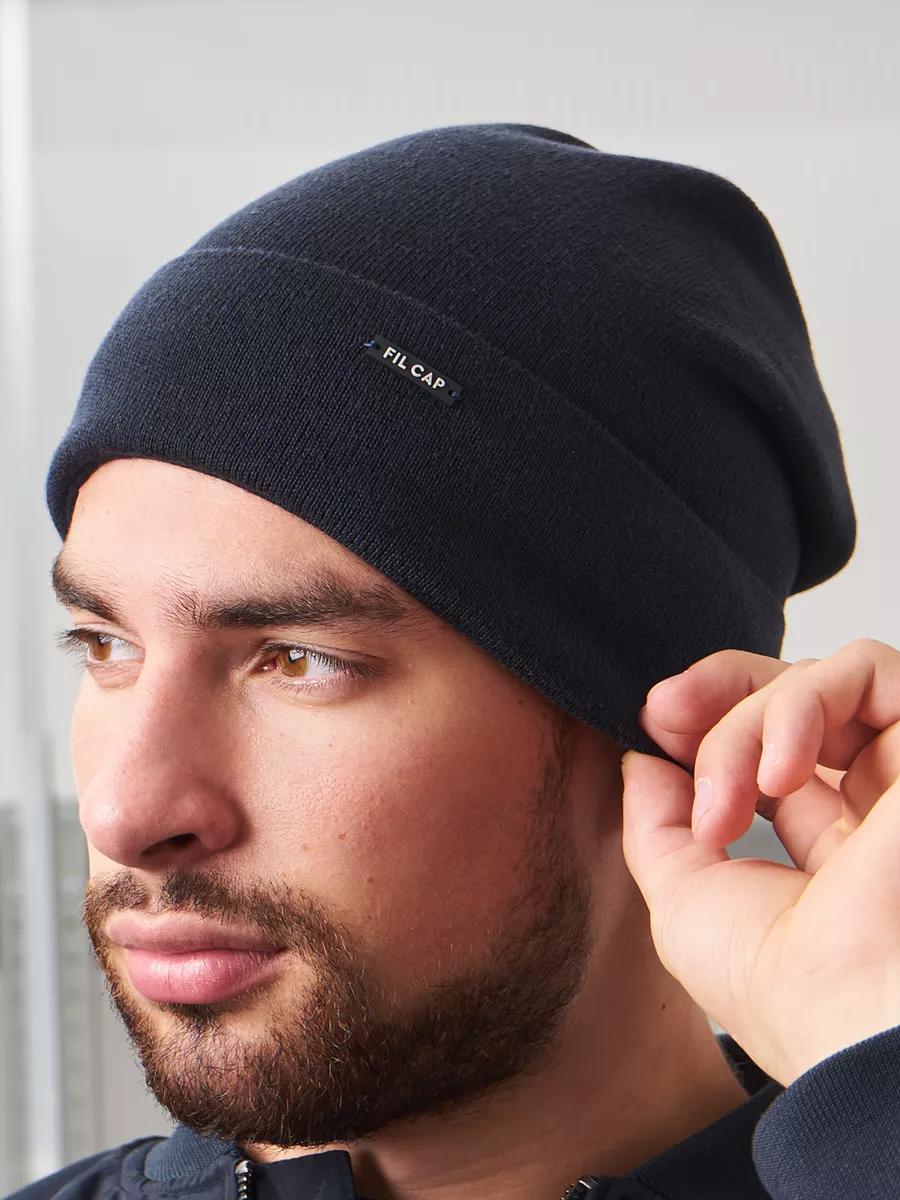 Шапка бини зимняя весенняя с флисом