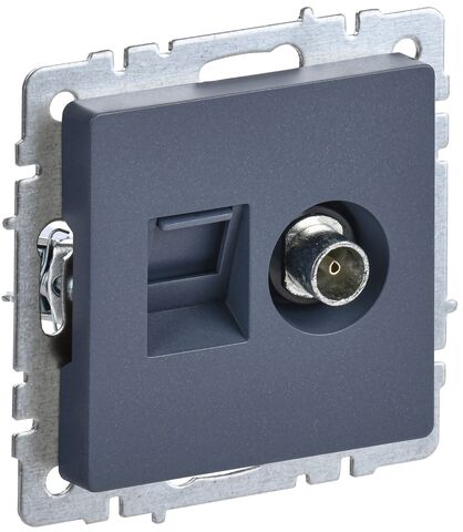 BRITE Роз. двойная TV+RJ45 кат.5E РТВ/РК12-БрМ мар. IEK