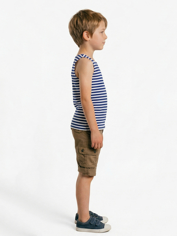 Тельняшка-майка детская х/б синяя