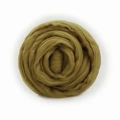 Шерсть для валяния "ТРО", гребенная лента (вискоза) 50г, горчица