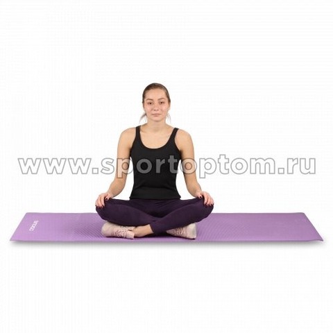 Коврик для йоги и фитнеса INDIGO PVC 173*61*0,6 см Голубой