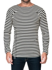 Купить Тельняшка летняя ВМФ (черная/суровая полоса) ГОСТ Минобороны ИНТЕРЛОК в Магазине тельняшек