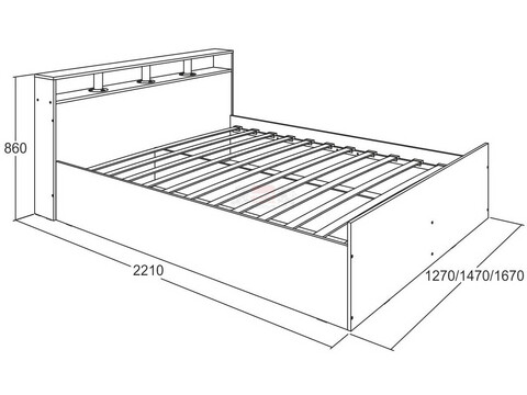 КРОВАТЬ ОЛЬГА-17 1600*2000