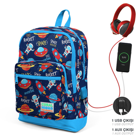 Çanta \ Bag \ Рюкзак CORAL HIGH SIRT ÇANTA(USB+AUX SOKETLİ) 23280