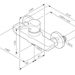 Смеситель для душа, хром, AM.PM X-Joy - F85B20000