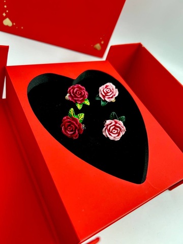 Серьги клипсы D&G роза