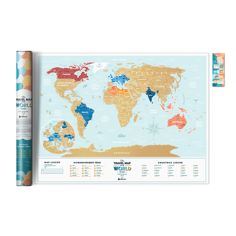 Скретч Карта Travel Map Holiday Lagoon World 1DEA.ME