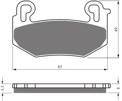 Тормозные колодки дисковые 442 S33