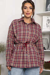 Рубашка хлопковая Джанет (винный) Б14274-4М LT Collection