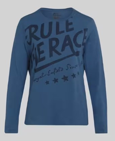 Футболка женская с длиным рукавом RULE THE RACE FULL SLEEVE T-SHIRT BLUE , РАЗМЕР M