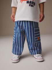 Брюки карго широкие для мальчика Next E45-341, Синий