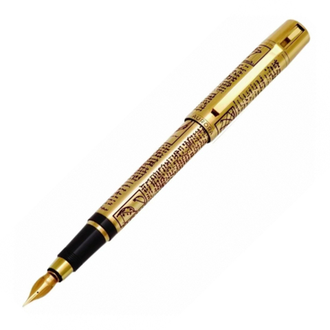 Перьевая ручка Aurora Leonardo da Vinci Limited Editions Gold Plated, перо — F, в подарочной коробке