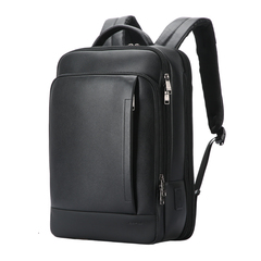 Рюкзак деловой BOPAI чёрный нат. кожа (уценка)