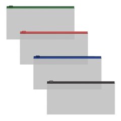 
          ZIP-LOCK пакет на молнии 254*130 мм, Erich Krause, А5, 120 мкм, с цветной молнией, прозрачный, ассорти, " Fizzy Clear"