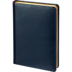 Ежедневник датированный 2026 А5+ SIDNEY NEBRASKA синий, зол обрез 3-125/04