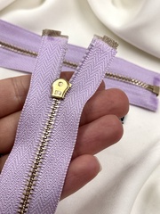 Молния лавандовая (фиолетовая) золото матовый жемчуг