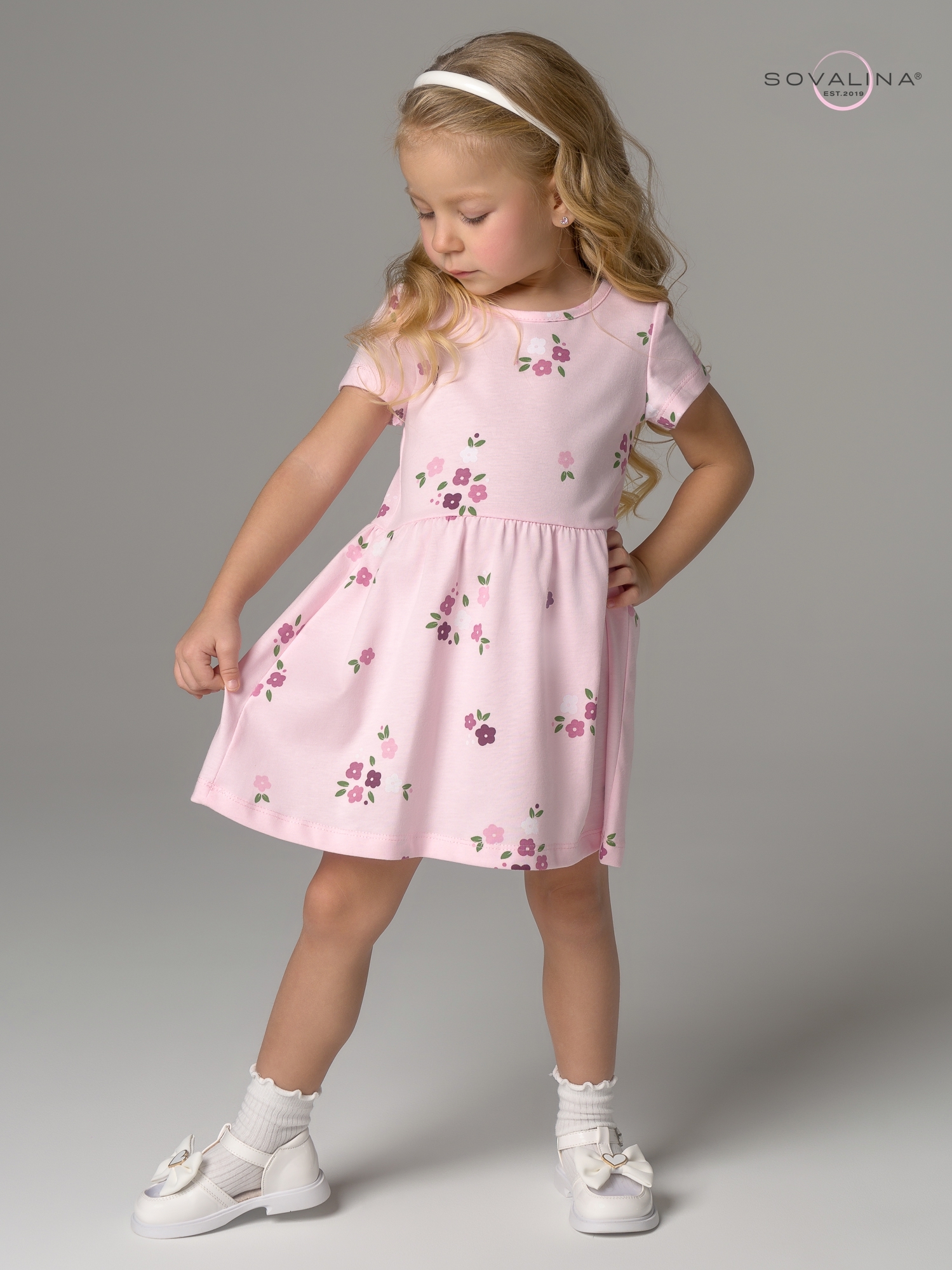 Платье Лето букетик принцессы роза