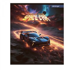 
          Тетрадь 36 л., А5, клетка, Alingar "Space car", скрепка, офсет, мелованный картон (стандарт), 5 дизайнов в пленке т/у