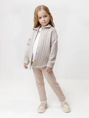 брюки  для девочки  КР 400864/бежевый 1305 к609