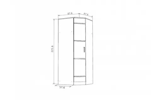Шкаф угловой Сакура венге / лоредо