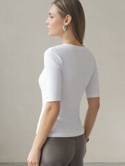 Футболка из трикотажа в широкий рубчик  D49.105 (128016)