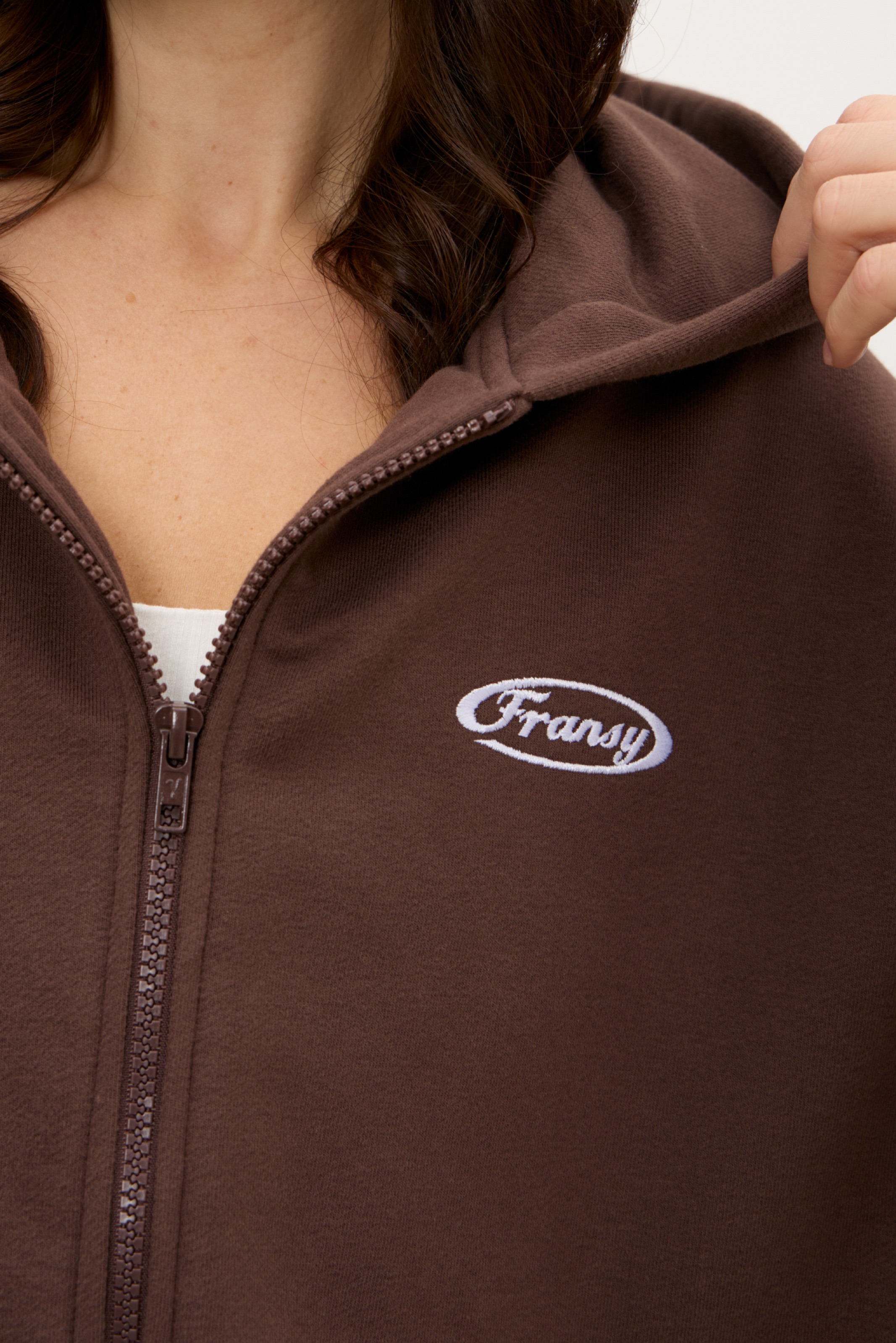 Худи ZIP 04, трюфельное