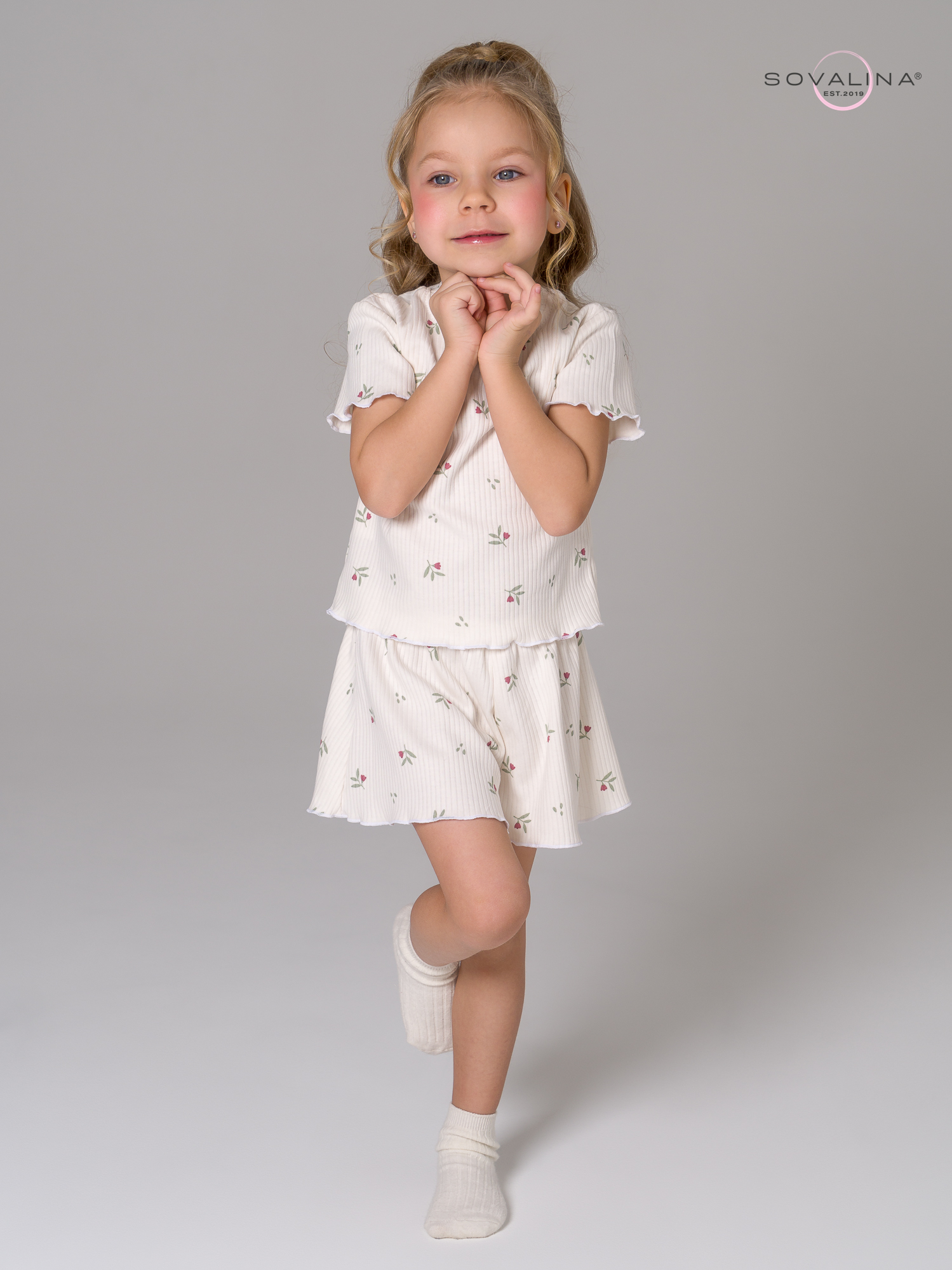 Пижама Элли бордовые тюльпанчики