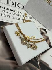 Колье чокер DIOR многорядное с подвесками